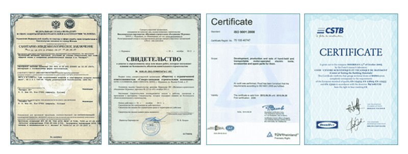 Сертификаты соответствия Blue Wizzard